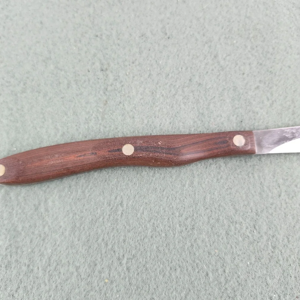 Cutco No. 59 Non-Serrated Table Steak Knife Dark Brown Handle Vintage